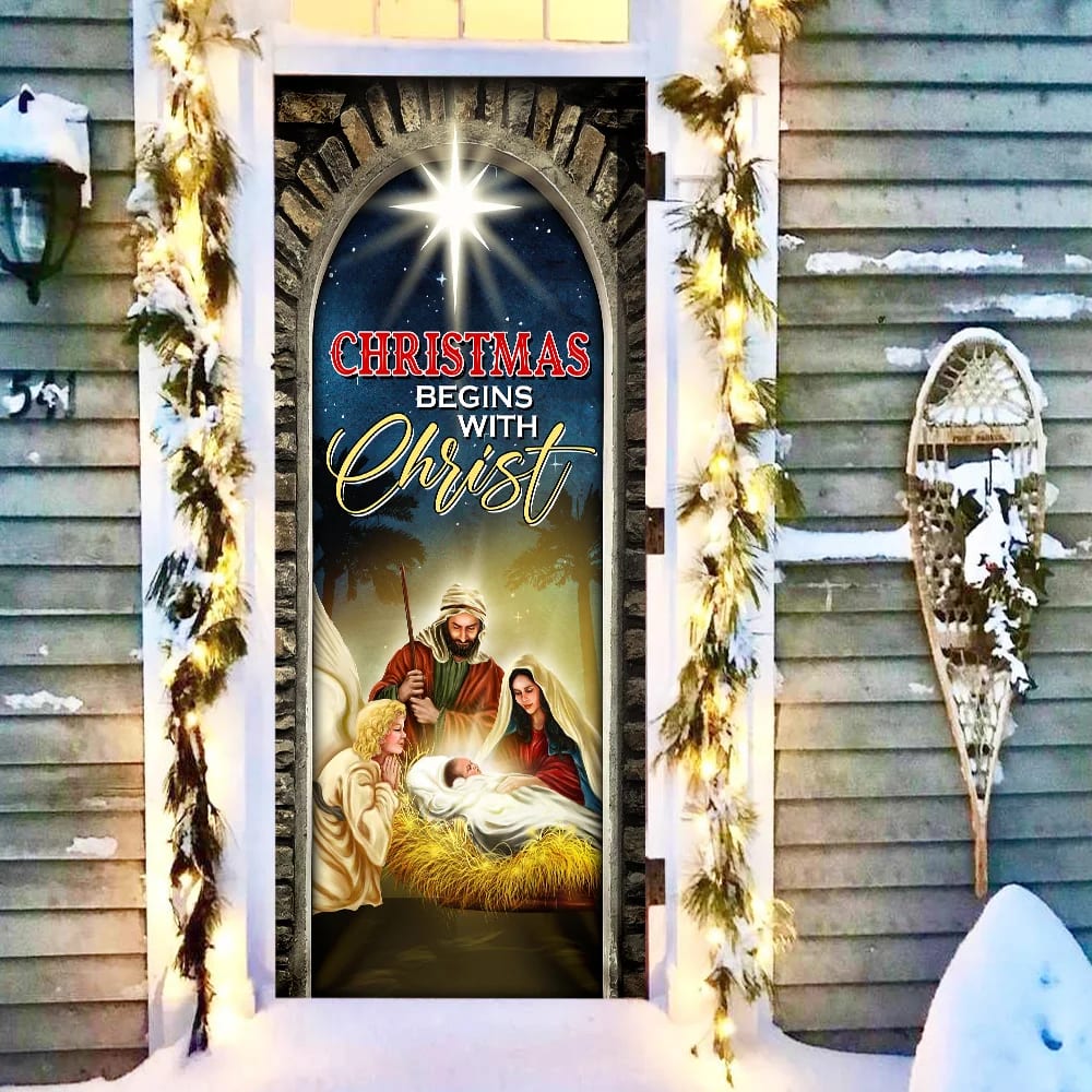 Jesus Nativity Of Jesus Door Cover Christ Born - Religious Door Decorations - Christian Home Decor