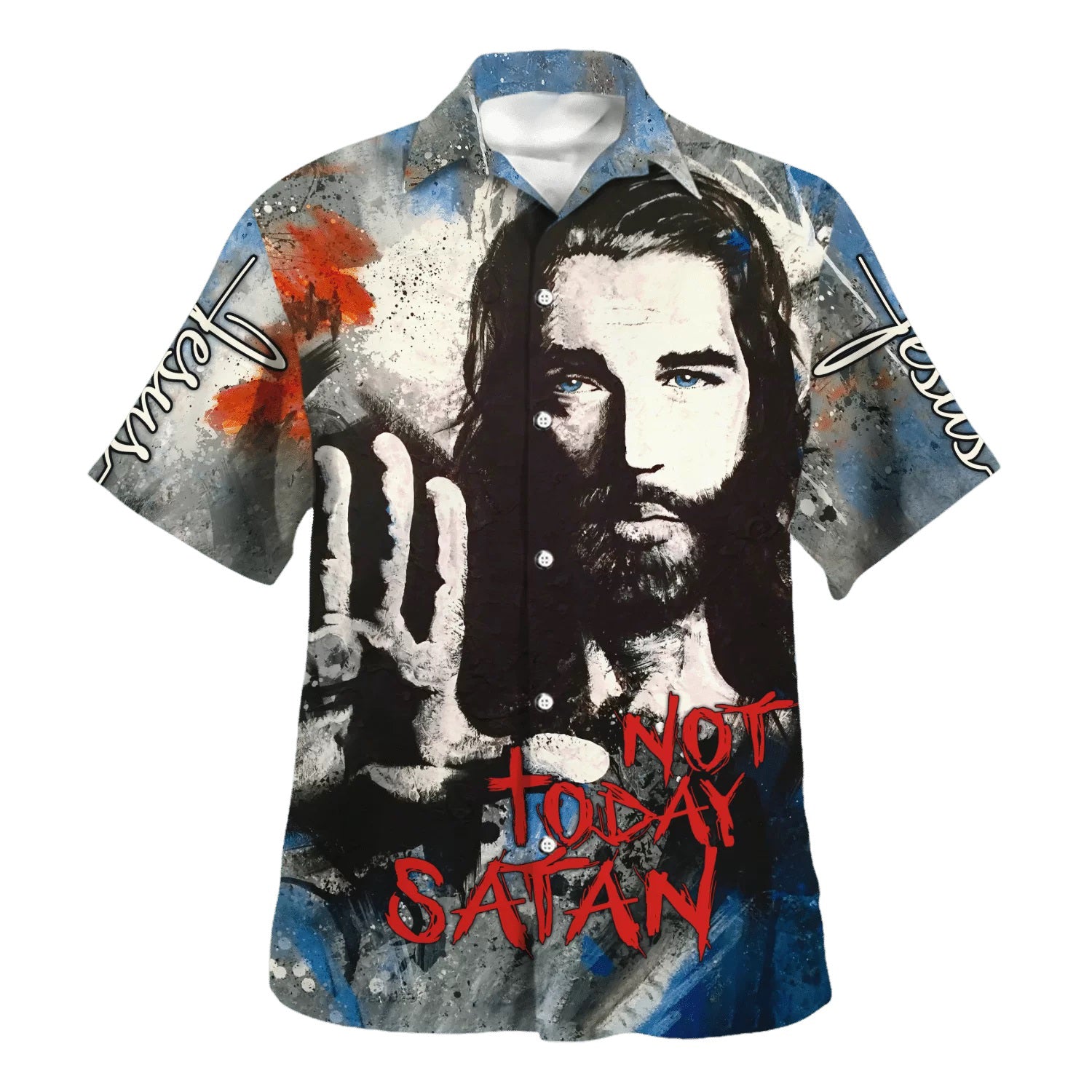 Jesus Not Today Satan Hawaiian Shirt - Christian Hawaiian Shirt - Best Hawaiian Shirts