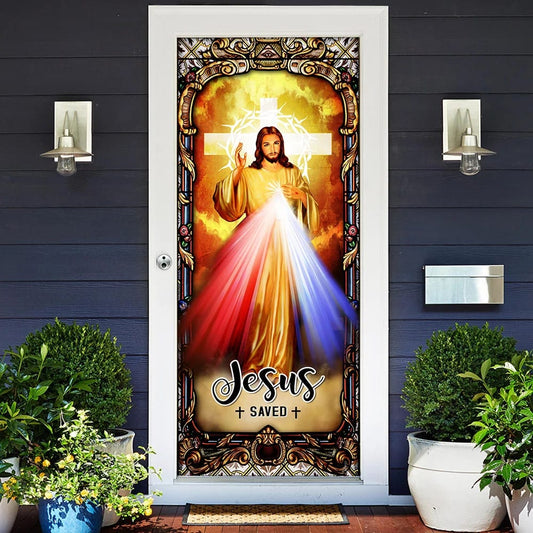 Jesus Of Divine Mercy Door Cover - Religious Door Decorations - Christian Home Decor