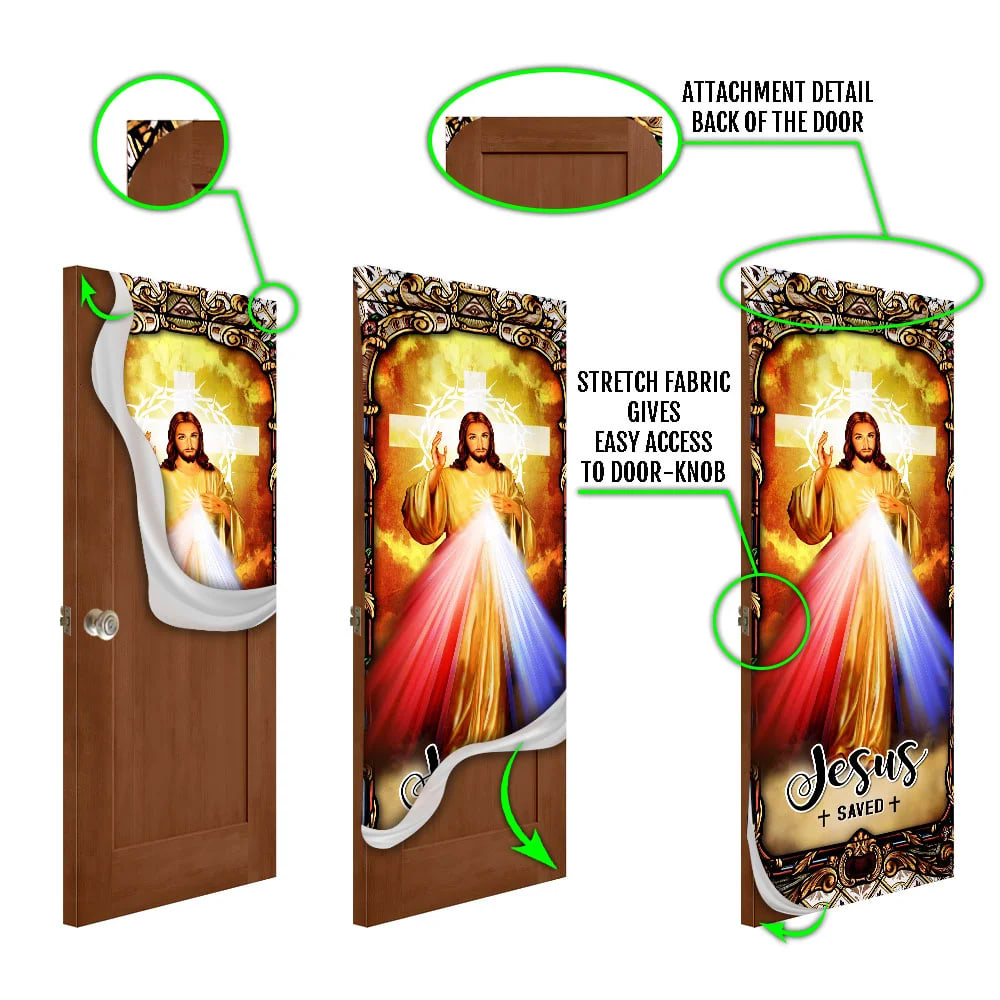 Jesus Of Divine Mercy Door Cover - Religious Door Decorations - Christian Home Decor