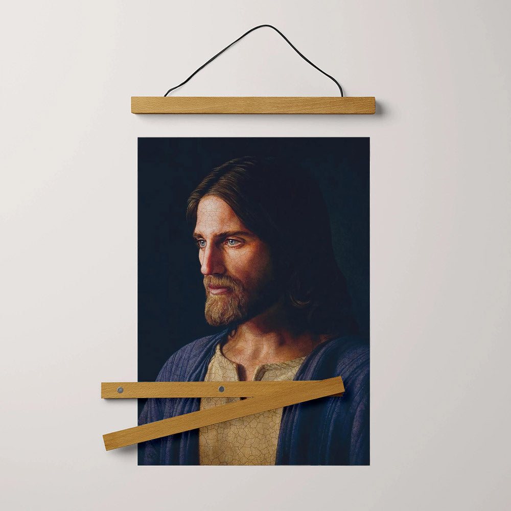 Jesus Of Nazareth Hanging Canvas Wall Art - Jesus Picture - Jesus Portrait Canvas - Religious Canvas