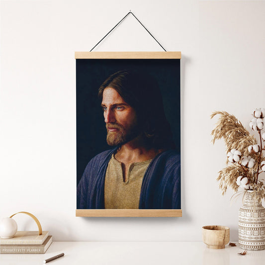 Jesus Of Nazareth Hanging Canvas Wall Art - Jesus Picture - Jesus Portrait Canvas - Religious Canvas
