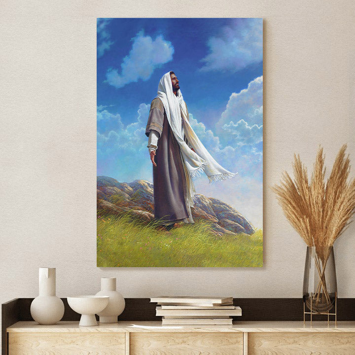Jesus On Mountain Be Still Canvas Pictures - Jesus Canvas Painting - Christian Canvas Prints