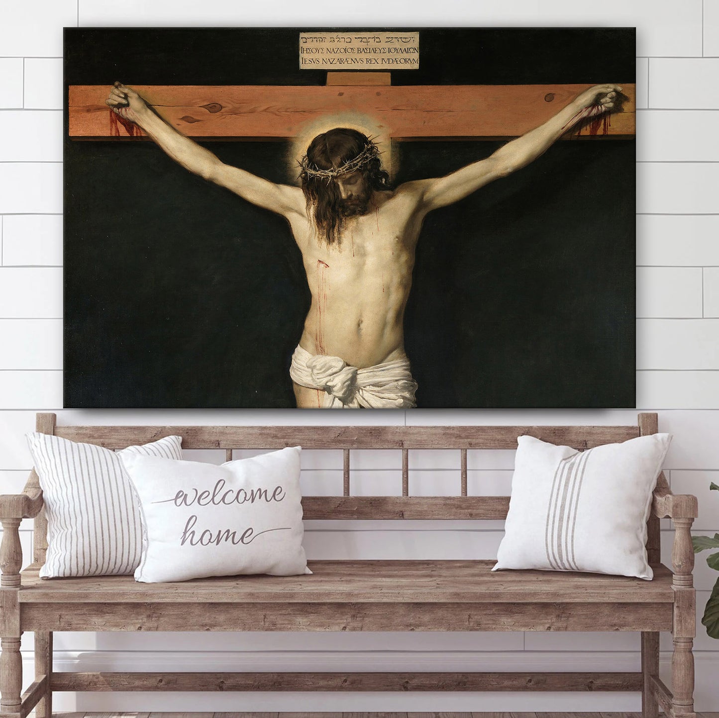 Jesus On The Cross - Jesus Canvas Wall Art - Christian Wall Art