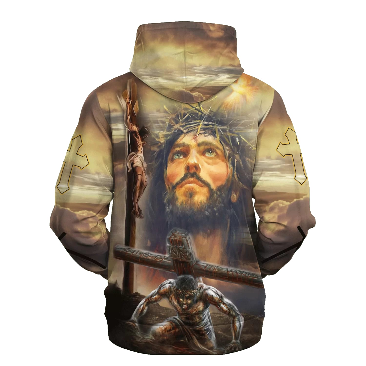 Jesus On The Cross 3d Hoodies - Jesus Hoodie - Men & Women Christian Hoodie - 3D Printed Hoodie