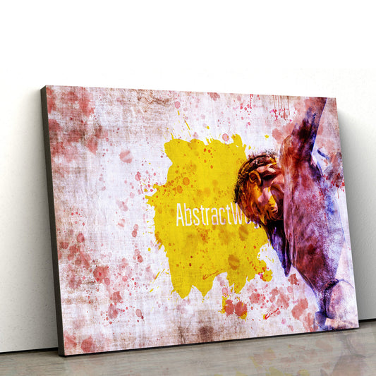 Jesus On The Cross Artistic Abstract Religious Wall Decor - Canvas Picture - Jesus Canvas Pictures - Christian Wall Art