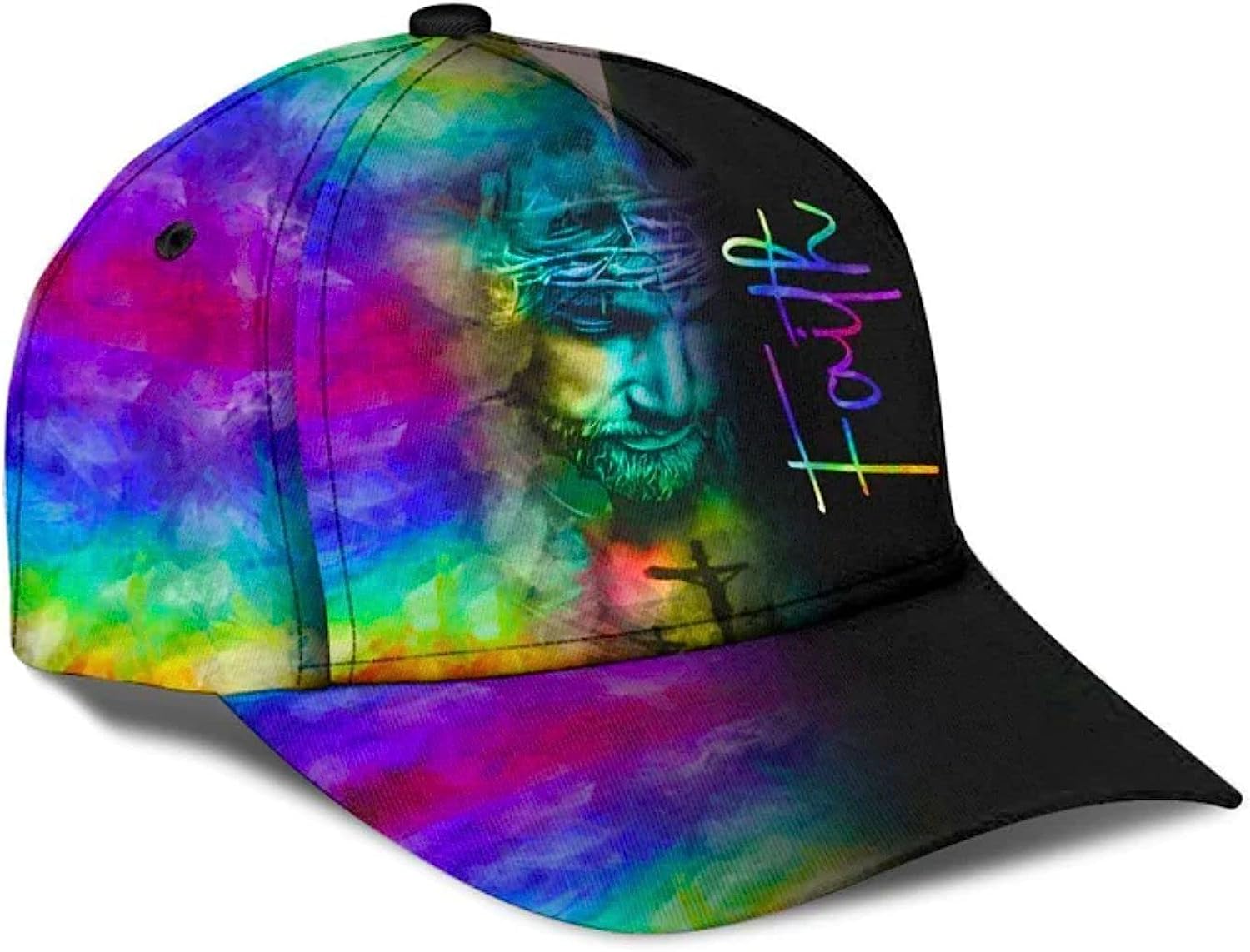Jesus On The Cross Faith All Over Print Baseball Cap - Christian Hats For Men Women