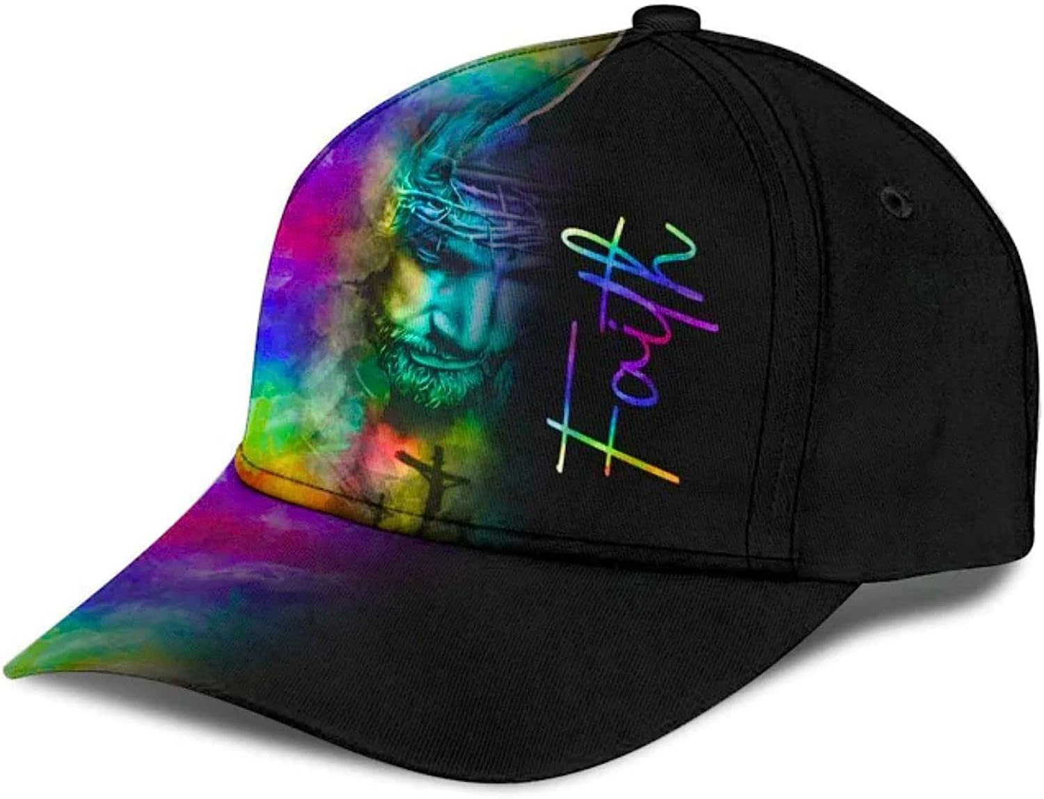 Jesus On The Cross Faith All Over Print Baseball Cap - Christian Hats For Men Women