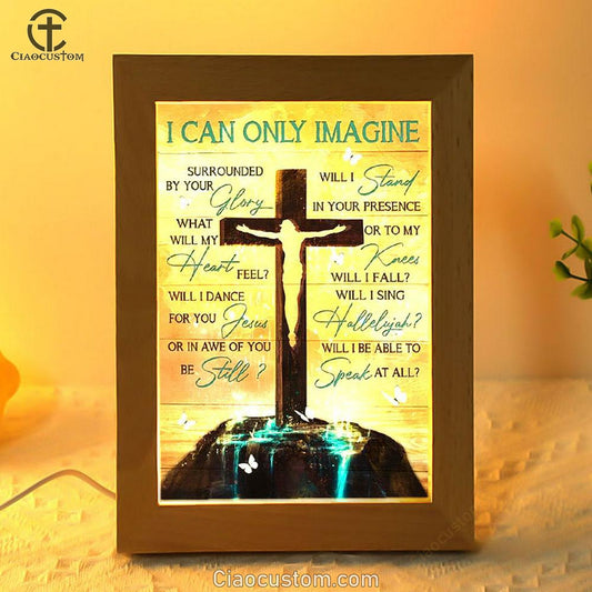 Jesus On The Cross Halo Background I Can Only Imagine Frame Lamp