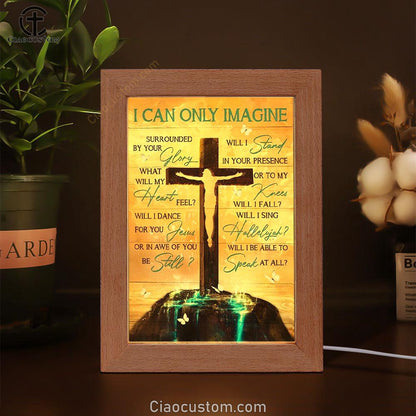 Jesus On The Cross Halo Background I Can Only Imagine Frame Lamp