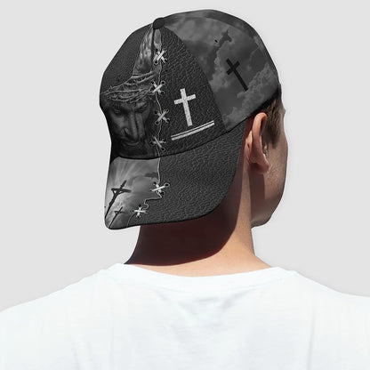 Jesus On The Cross Religion Crown Of Thorn All Over Print Baseball Cap - Christian Hats For Men Women