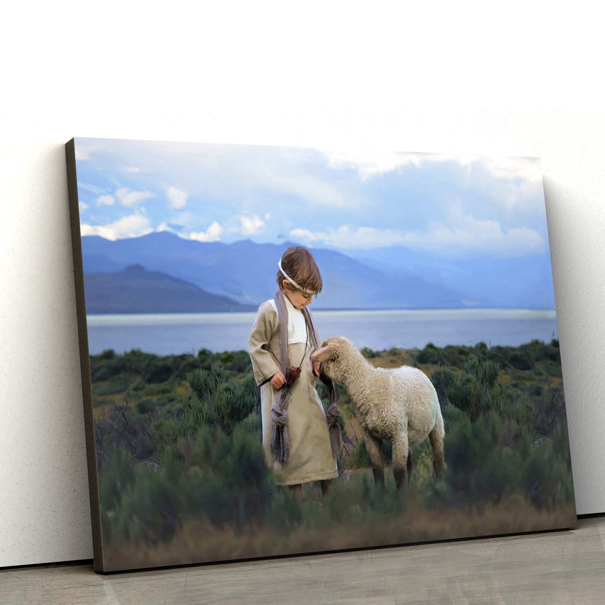 Jesus Once Was A Little Child 3 Canvas Picture - Jesus Canvas Wall Art - Christian Wall Art