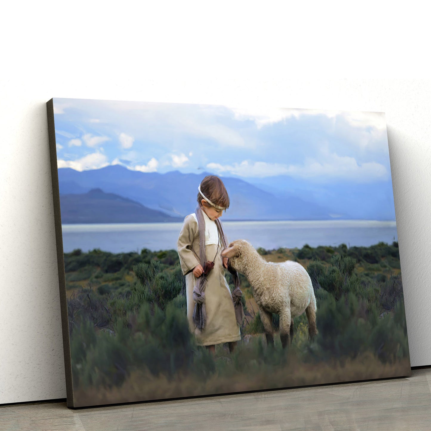 Jesus Once Was A Little Child 3  Canvas Picture - Jesus Christ Canvas Art - Christian Wall Art