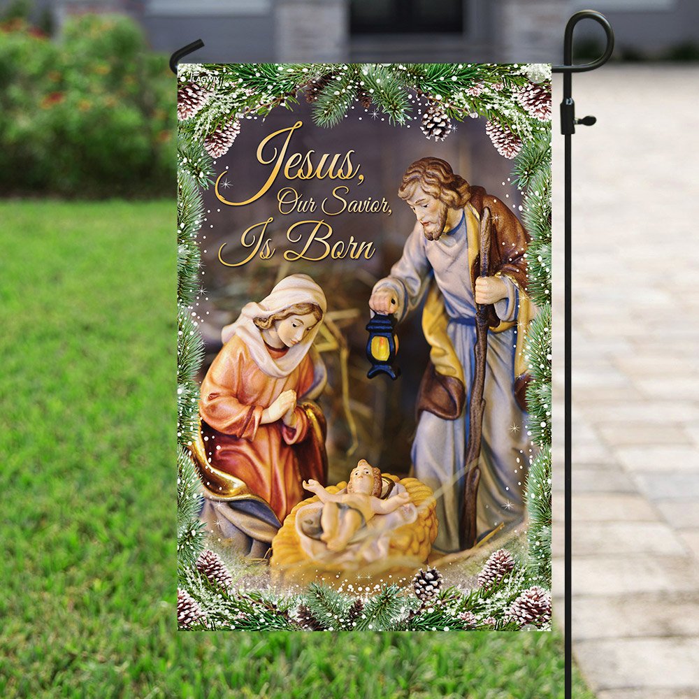 Jesus Our Savior Is Born The Day Jesus Was Born Home Decor For Christmas Flag