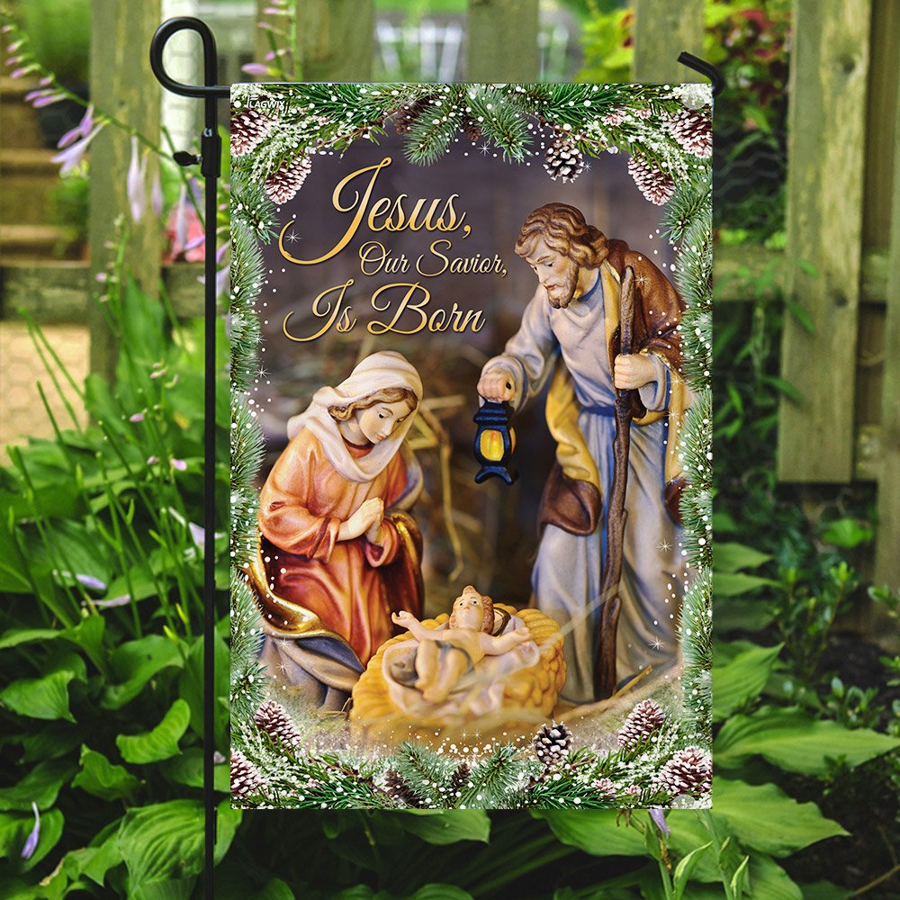 Jesus Our Savior Is Born The Day Jesus Was Born Home Decor For Christmas Flag