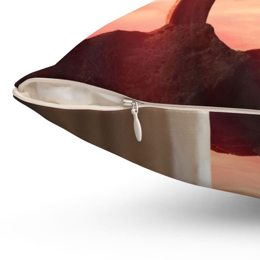 Jesus Outstretched Hands Saves Christian Pillow 2