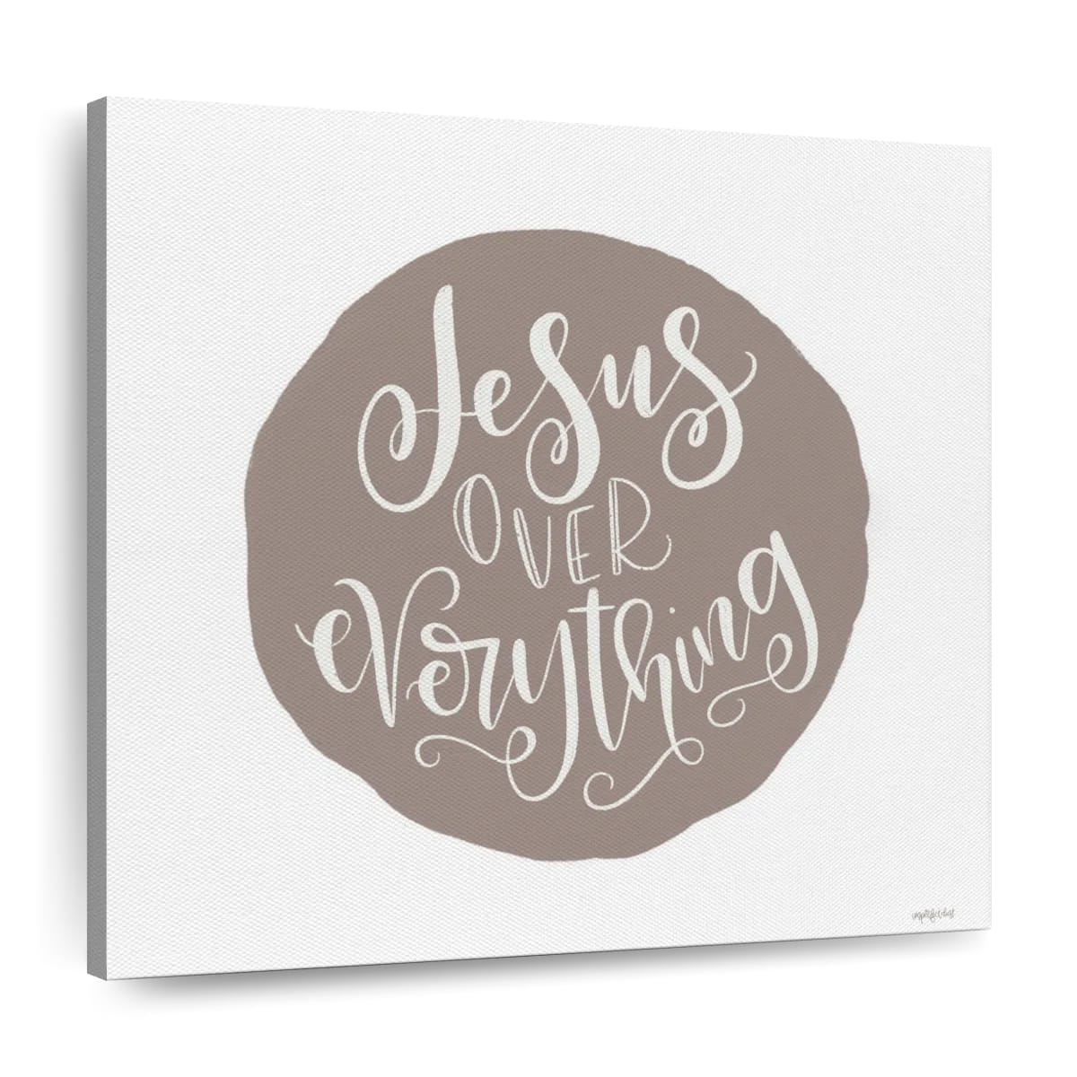 Jesus Over Everything Square Canvas Art - Christian Wall Decor - Christian Wall Hanging