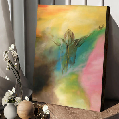 Jesus Painting Jesus Loves Easter Christianity - Canvas Pictures - Jesus Canvas Art - Christian Wall Art