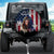 Jesus Painting Spare Tire Cover - One Nation Under God American Flag Wheel Cover - Durable Tire Protector