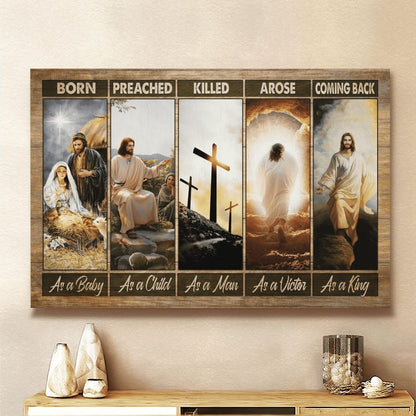 Jesus Painting The Life Of Jesus He Comes Back As A King Canvas Wall Art - Jesus Canvas Pictures - Christian Wall Posters