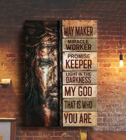 Jesus Painting Way Maker Miracle Worker Canvas Wall Art - Christian Wall Posters - Religious Wall Decor