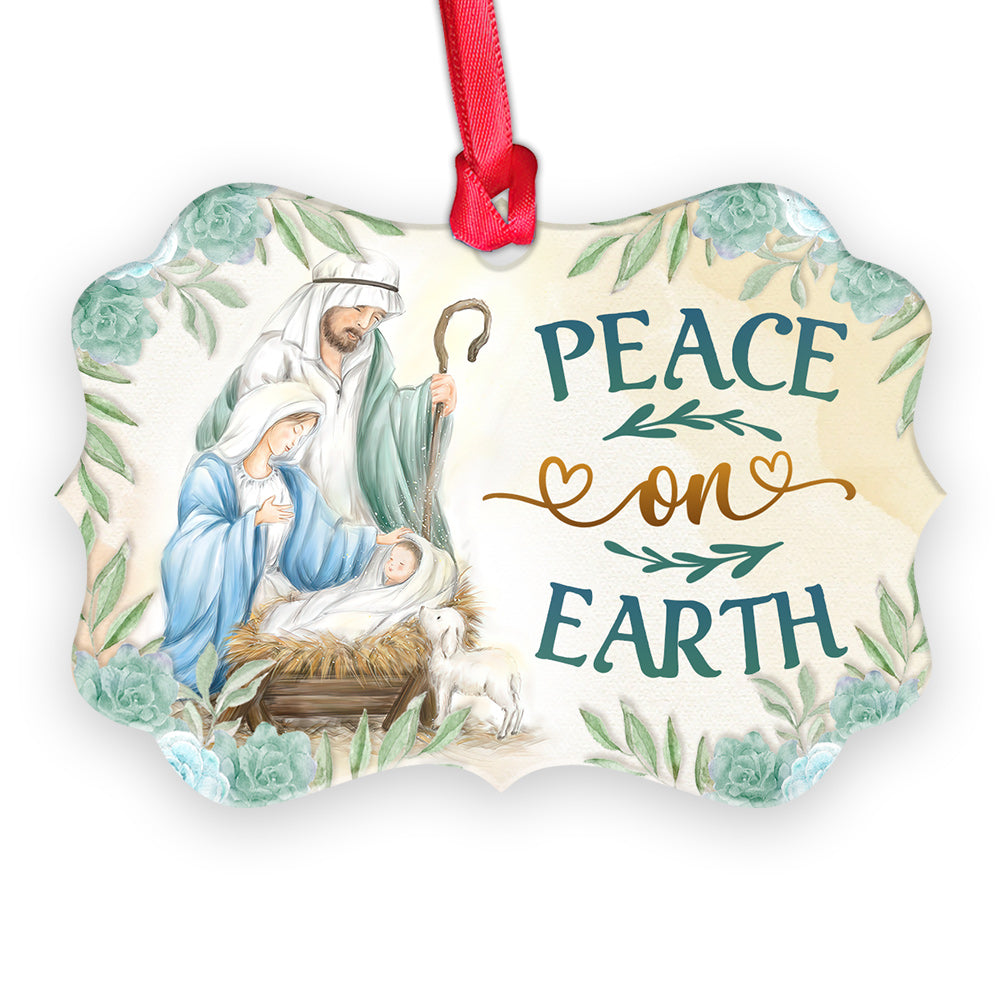 Jesus Peace On Earth Metal Ornament - Christmas Ornament - Christmas Gift