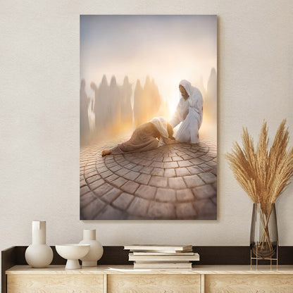 Jesus Perfect Love - Canvas Pictures - Jesus Canvas Art - Christian Wall Art