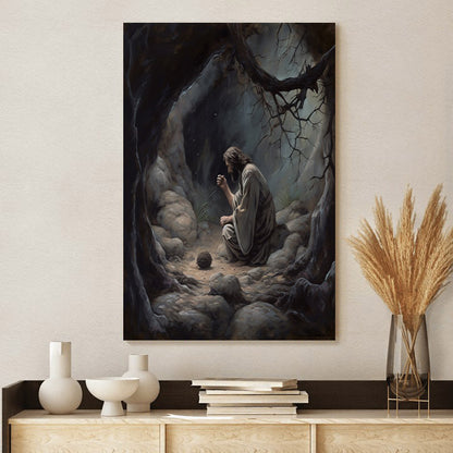 Jesus Picking Off A Rocks - Canvas Pictures - Jesus Christ Canvas - Christian Wall Art