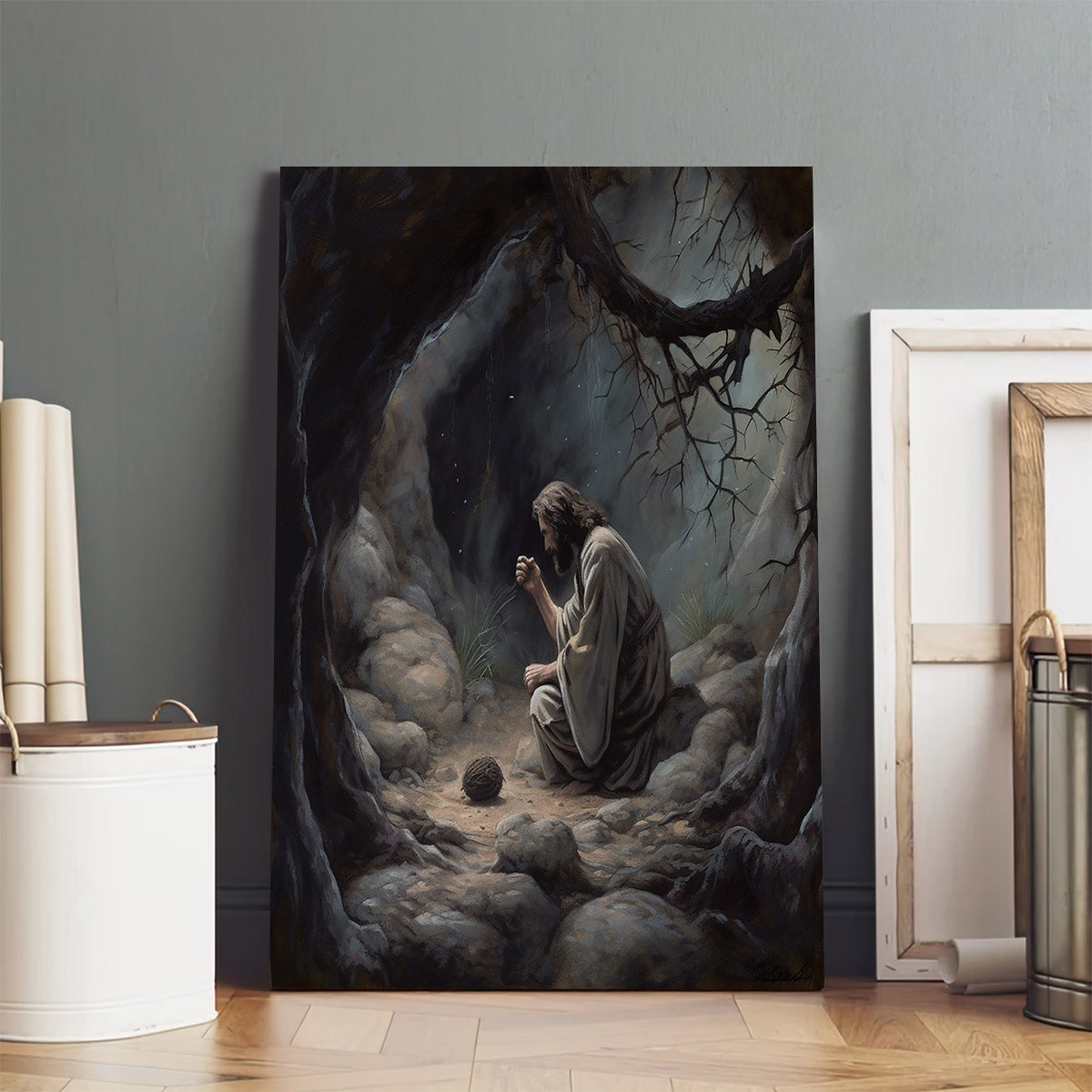 Jesus Picking Off A Rocks - Canvas Pictures - Jesus Christ Canvas - Christian Wall Art