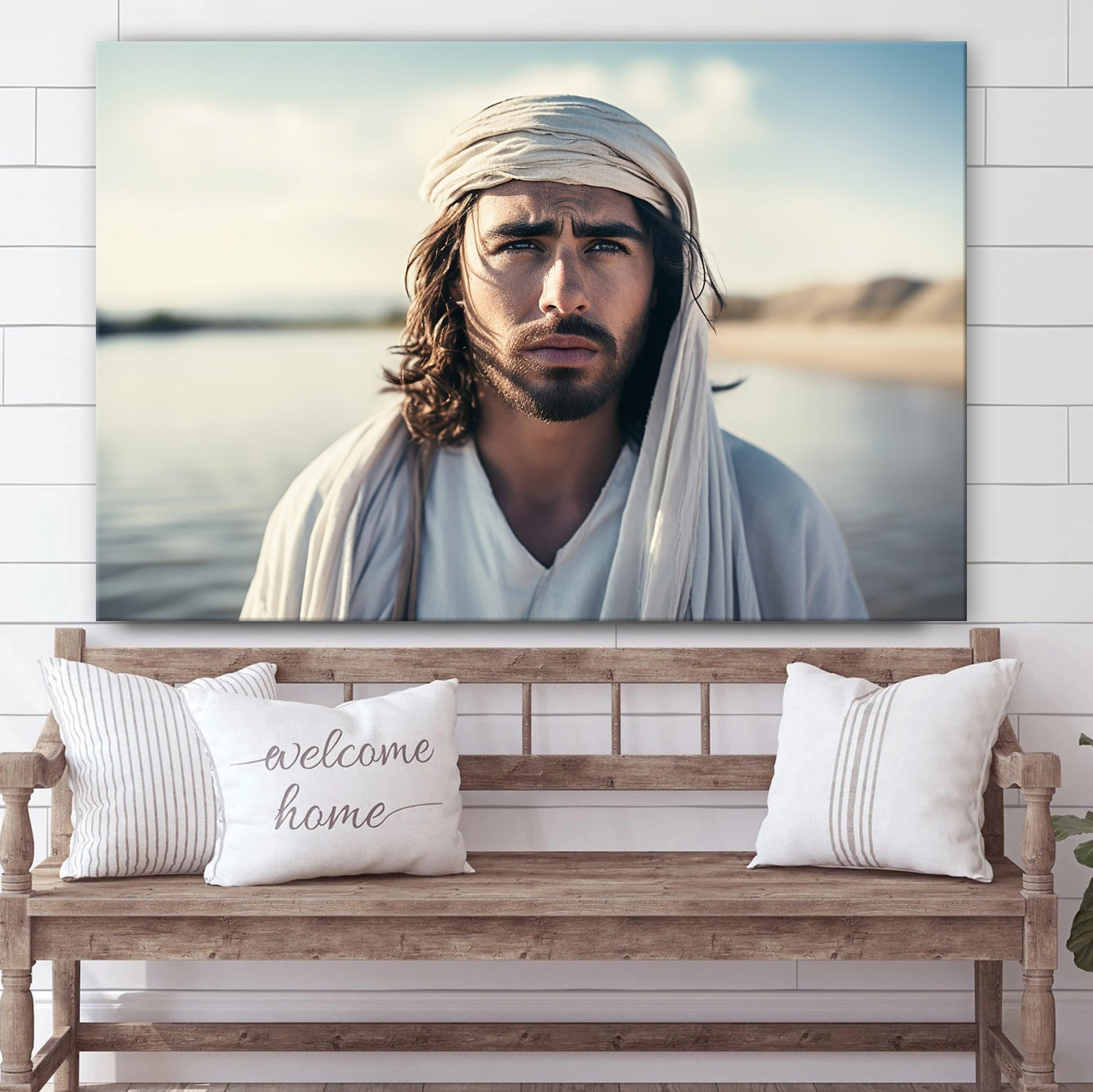Jesus Picture - Jesus In White - Jesus Canvas Pictures - Christian Wall Art