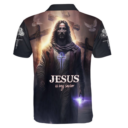 Jesus Picture Is My Savior Polo Shirt - Christian Shirts & Shorts