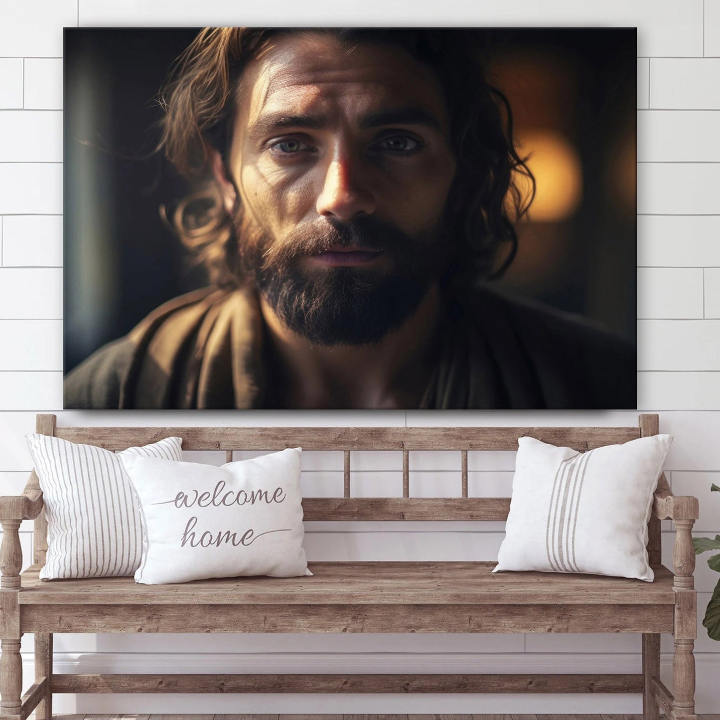Jesus Portrait - Canvas Picture - Jesus Canvas Pictures - Christian Wall Art
