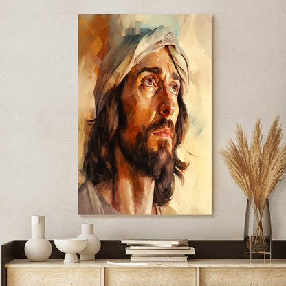 Jesus Portrait - Canvas Picture - Jesus Christ Canvas - Christian Wall Art