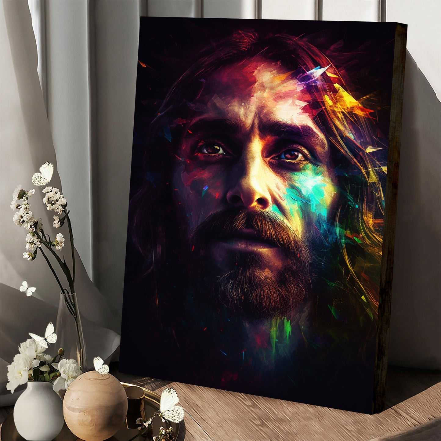 Jesus Portrait - Canvas Picture - Jesus Christ Canvas - Christian Wall Art