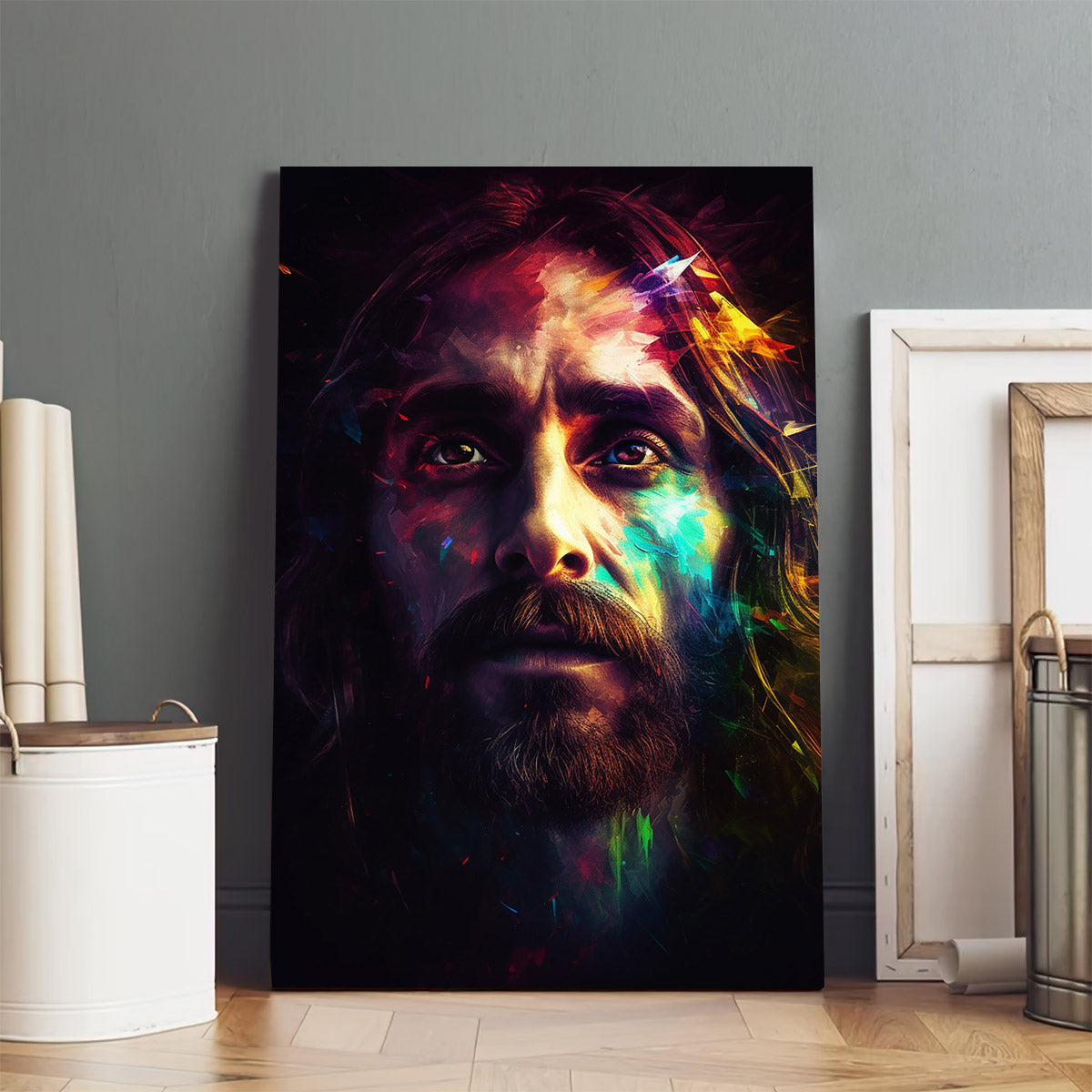 Jesus Portrait - Canvas Picture - Jesus Christ Canvas - Christian Wall Art