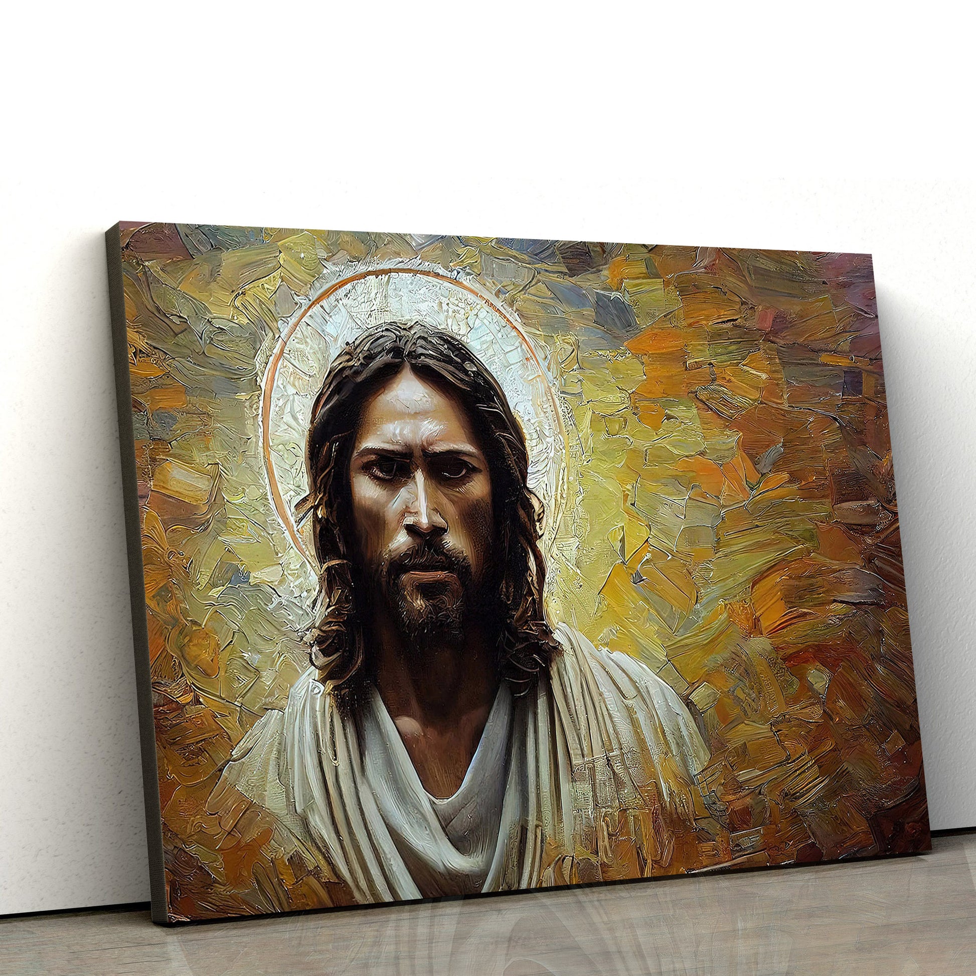Jesus Portrait - Canvas Pictures - Jesus Canvas Art - Christian Wall Art