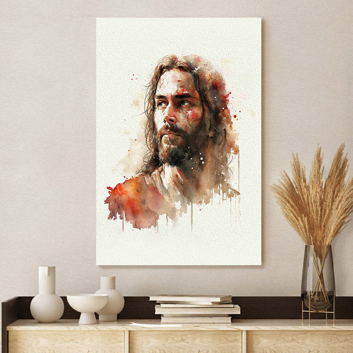 Jesus Portrait - Jesus Canvas Art - Christian Wall Canvas