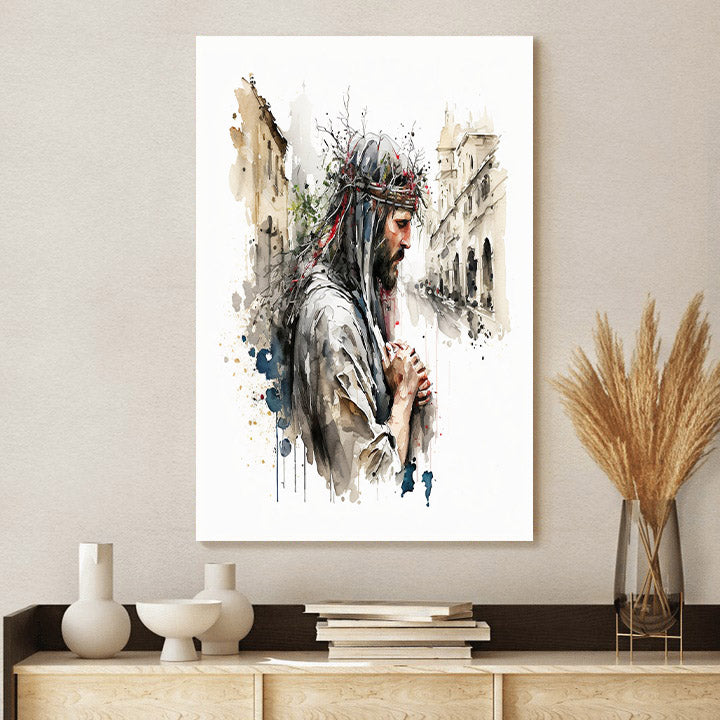 Jesus Portrait 1 - Canvas Pictures - Jesus Canvas Art - Christian Wall Art