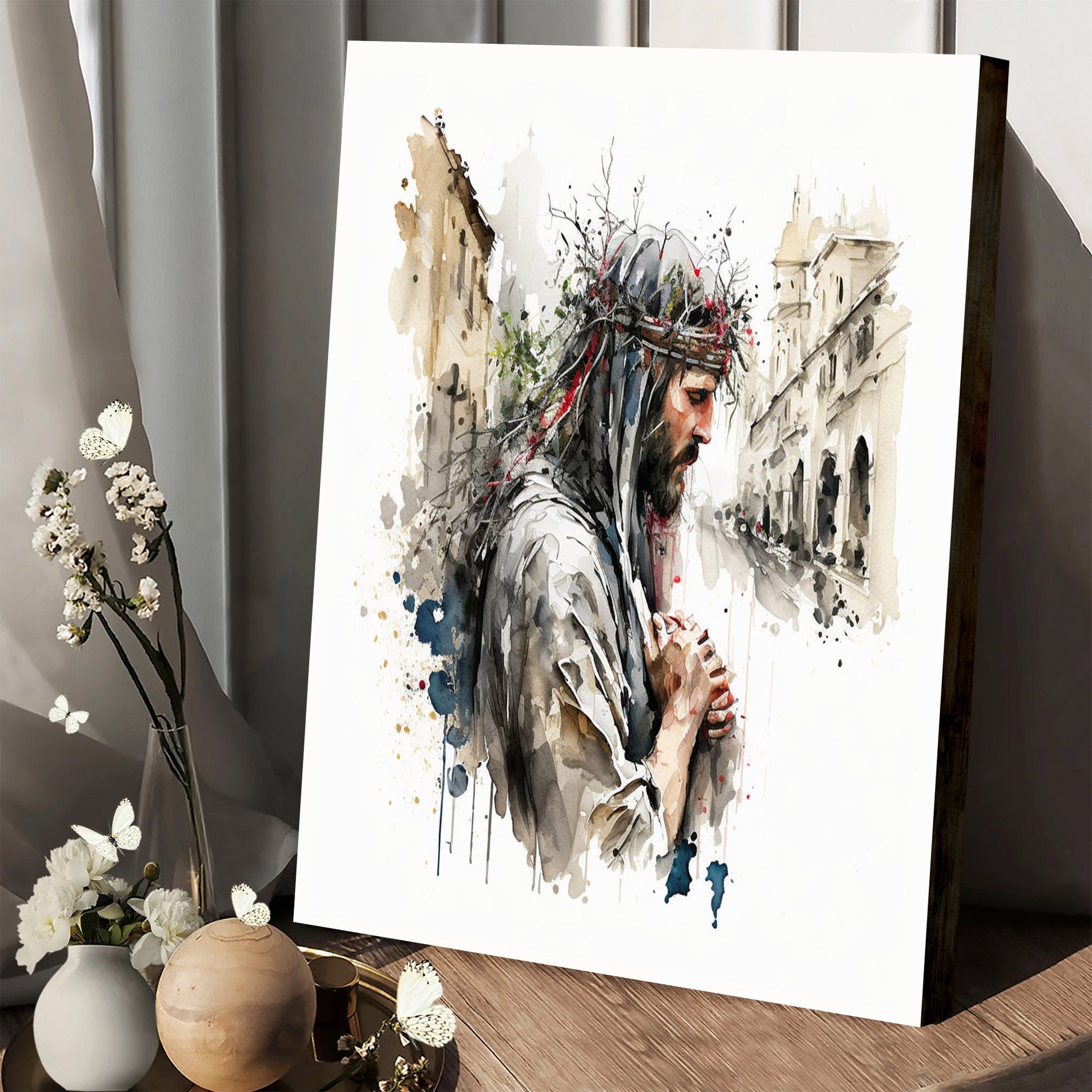 Jesus Portrait 1 - Canvas Pictures - Jesus Canvas Art - Christian Wall Art