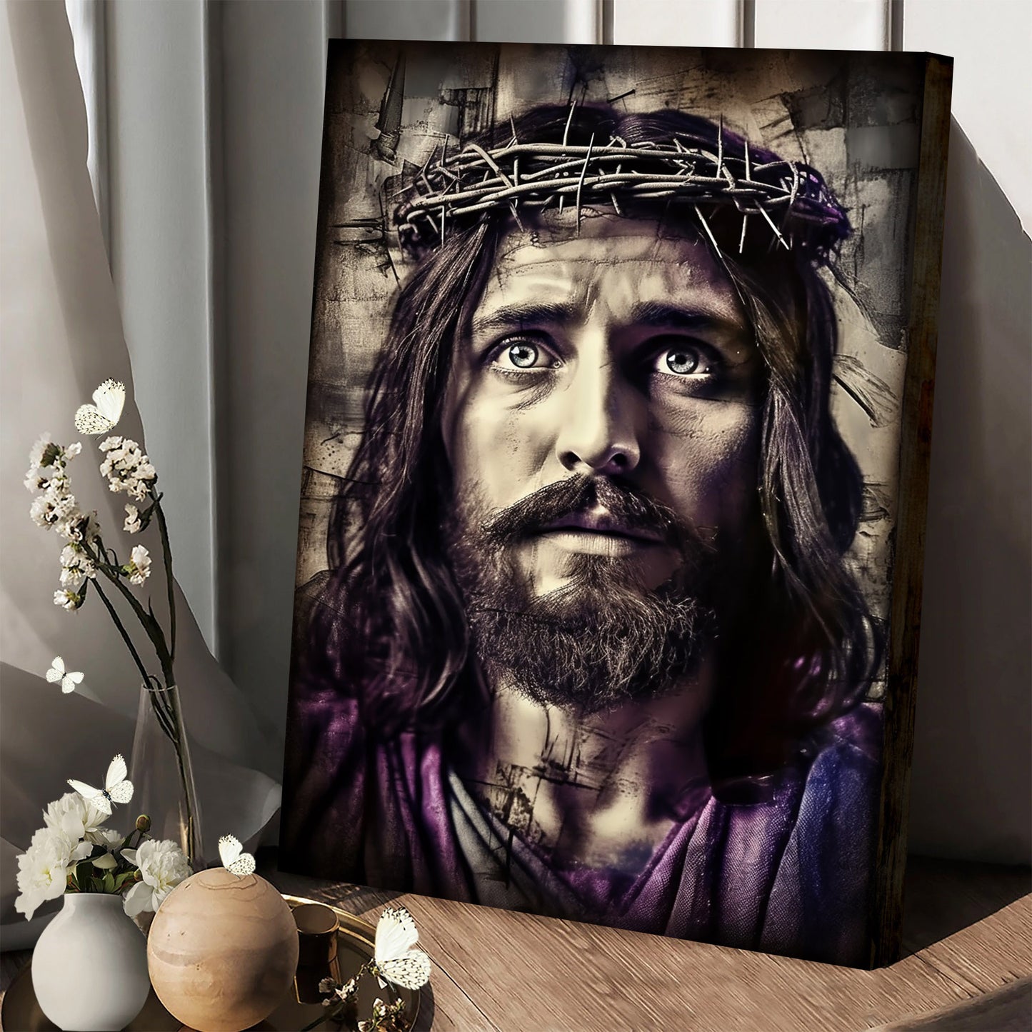 Jesus Portrait 2 - Canvas Pictures - Jesus Christ Canvas - Christian Wall Art
