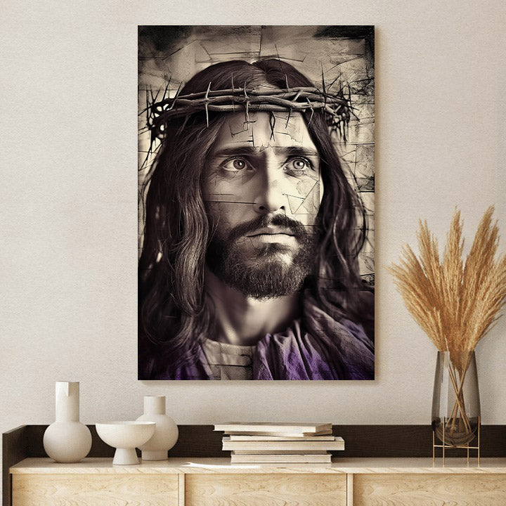 Jesus Portrait 3 - Canvas Pictures - Jesus Christ Canvas - Christian Wall Art