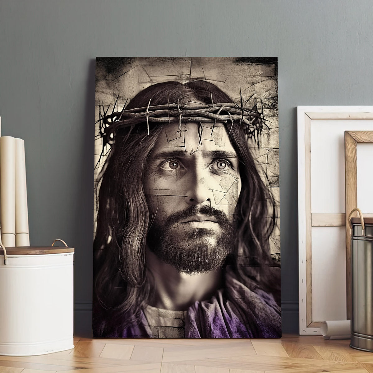 Jesus Portrait 3 - Canvas Pictures - Jesus Christ Canvas - Christian Wall Art