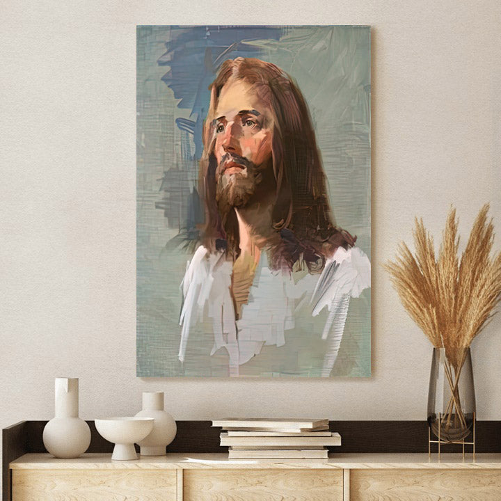 Jesus Portrait Canvas Pictures - Jesus Painting Canvas - Christian Canvas Wall Art