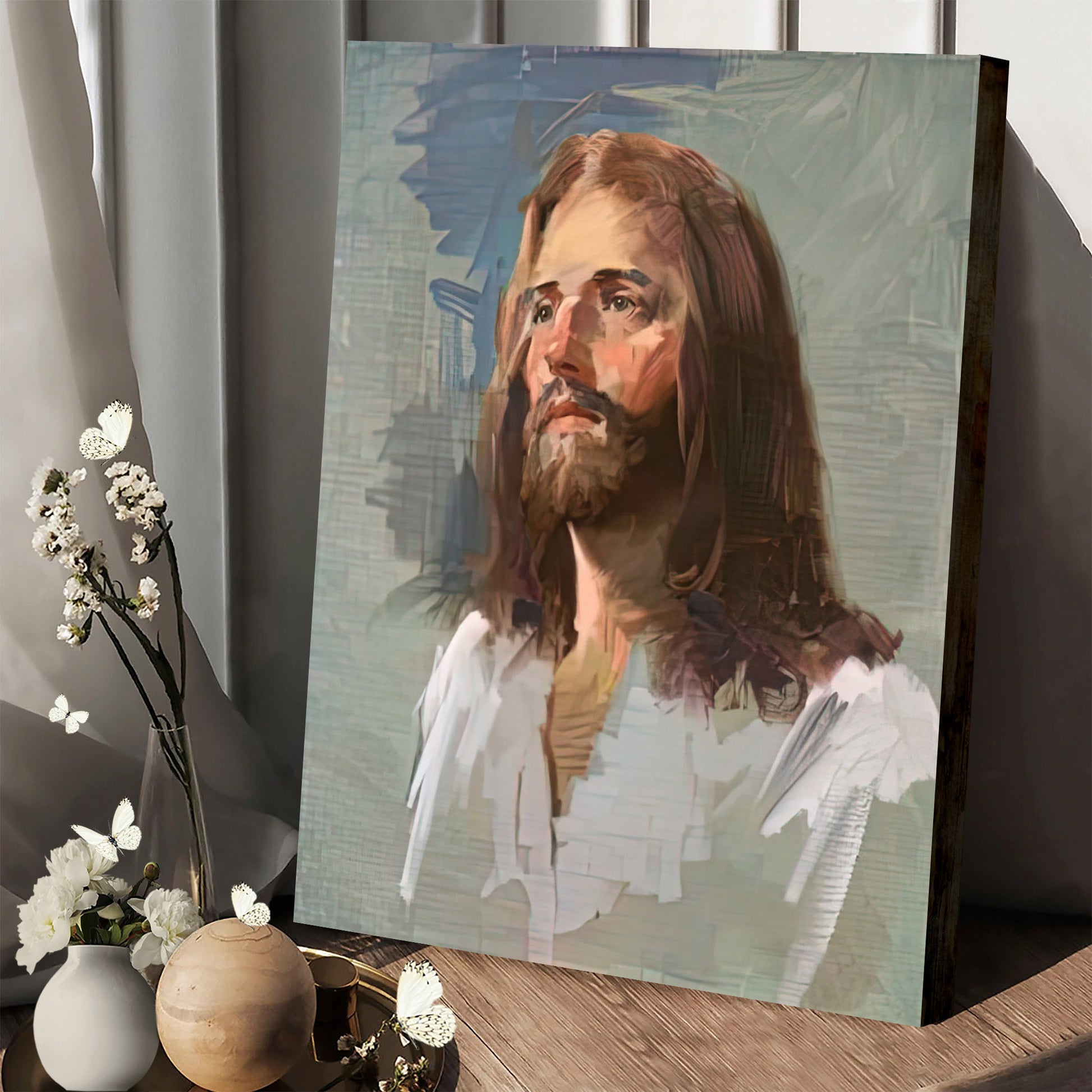Jesus Portrait Canvas Pictures - Jesus Painting Canvas - Christian Canvas Wall Art