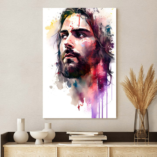 Jesus Portrait Christ - Jesus Canvas Art - Christian Wall Canvas