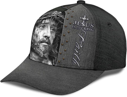 Jesus Portrait Jesus Is My King Faith Classic Hat All Over Print - Christian Hats for Men and Women