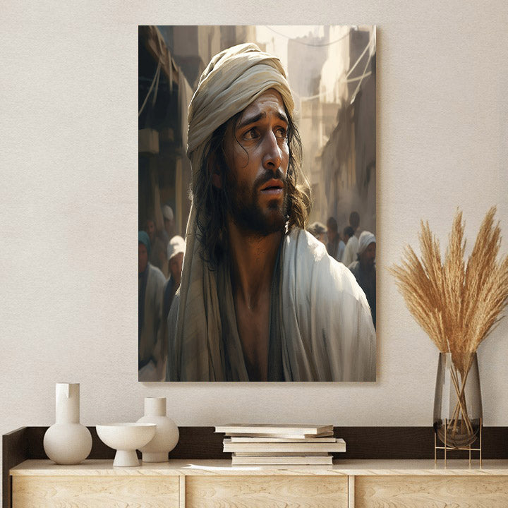 Jesus Portrait The One Who Came From The Dead - Canvas Picture - Jesus Christ Canvas - Christian Wall Art
