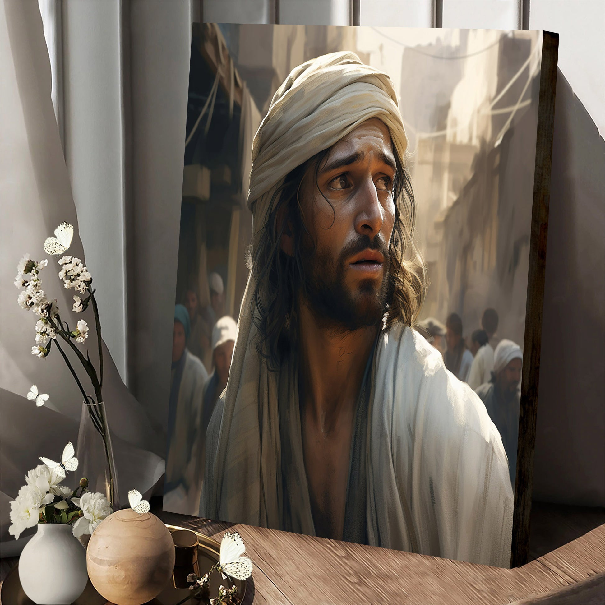 Jesus Portrait The One Who Came From The Dead - Canvas Picture - Jesus Christ Canvas - Christian Wall Art