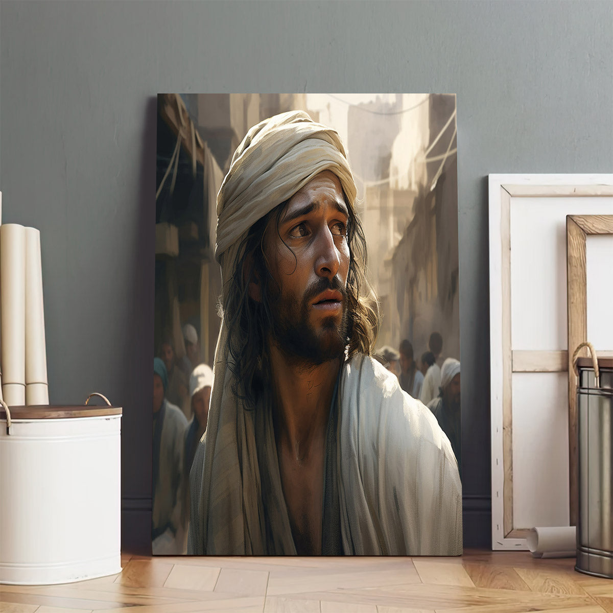 Jesus Portrait The One Who Came From The Dead - Canvas Picture - Jesus Christ Canvas - Christian Wall Art