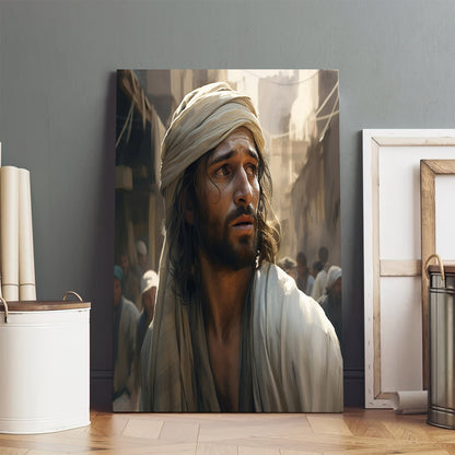 Jesus Portrait The One Who Came From The Dead - Canvas Picture - Jesus Christ Canvas - Christian Wall Art